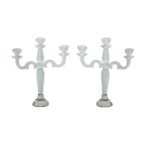 Candlesticks 3 branches in glass