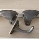 Set of 3 vintage steel hooks from a school.