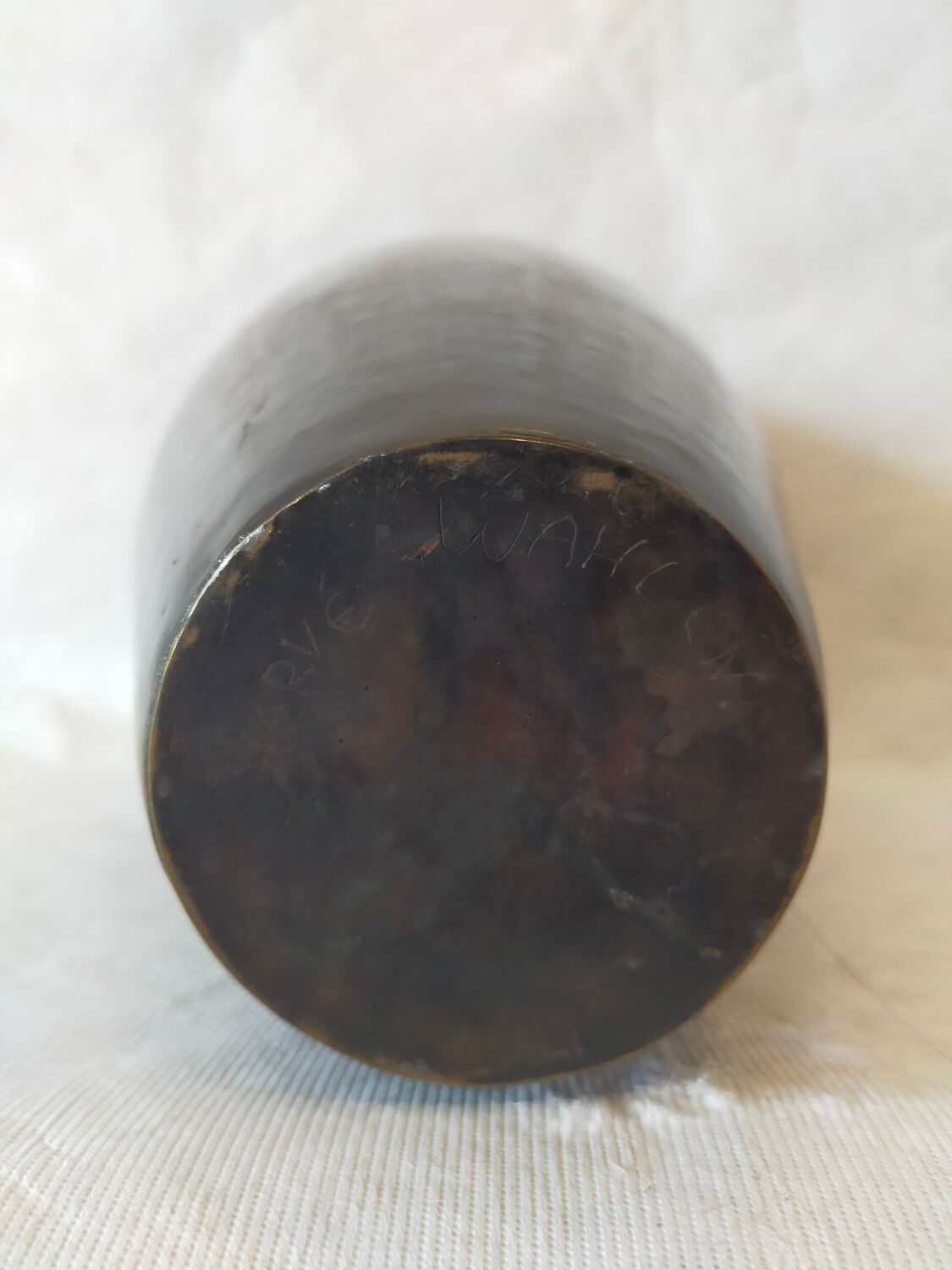 Brassware vase by Hervé Wahlen