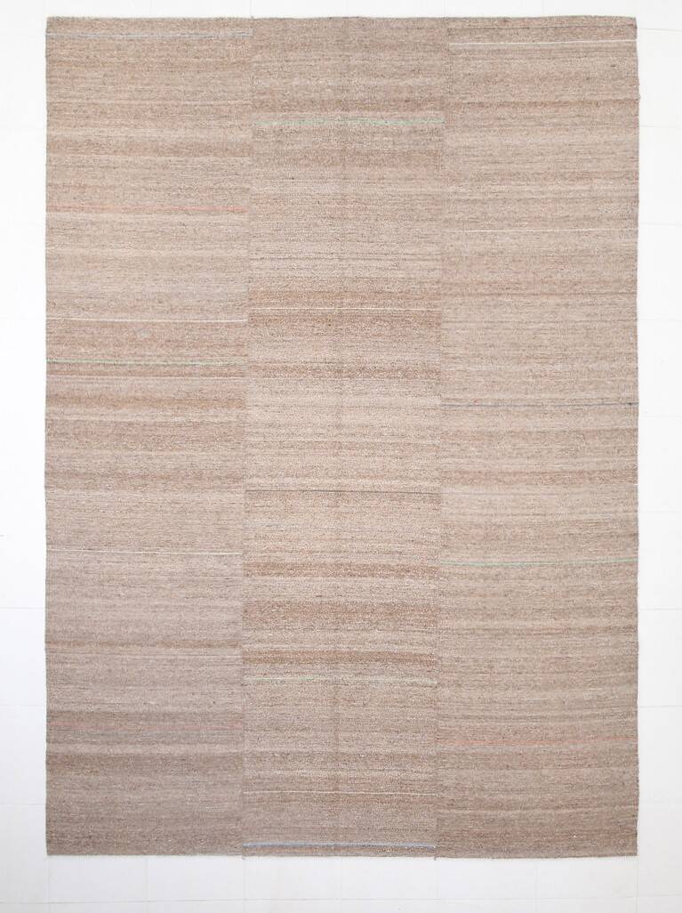 8x11 Bronze & Beige Ethnic Vintage Kilim Rug, 241x350Cm