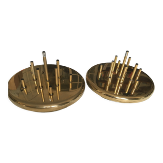 Gilded metal wall lamps of the brand Grossmann