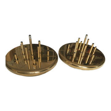 Gilded metal wall lamps of the brand Grossmann