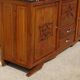 Large buffet en noyer massif, dessus en marbre noir