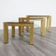 Vintage Hollywood Regency Brass Coffee Tables, 1970s, Set of 3