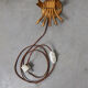 Vintage hydrangea wall lamp, 1950s