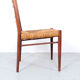 Teak and wicker dining chairs, 1960s