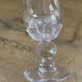 Art Deco flower glass flutes