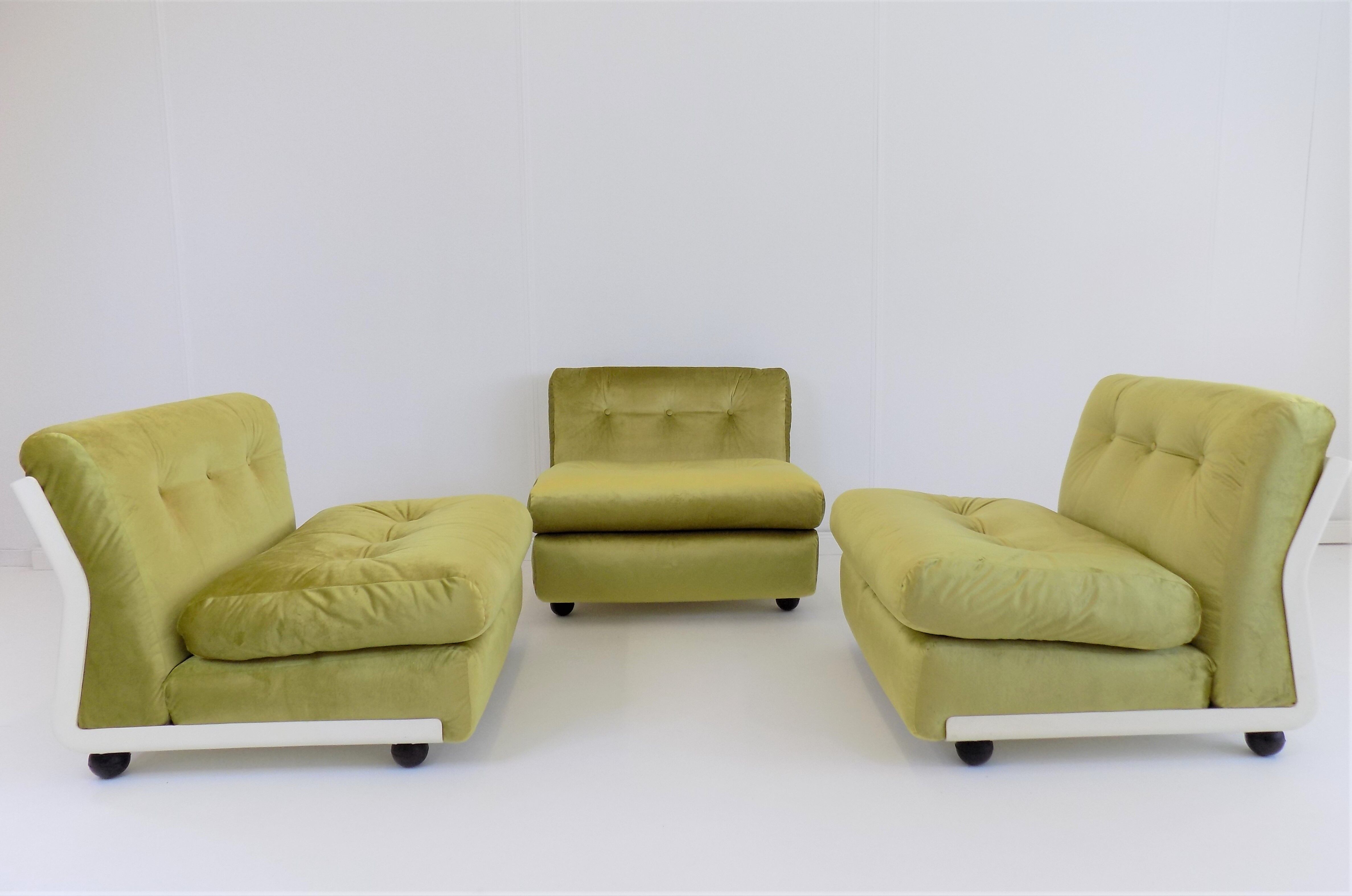 Ensemble de 3 chauffeuses par Mario Bellini, C&B Italia Amanta