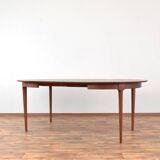 Table à manger extensible en teck danois du milieu du siècle, années 1960.