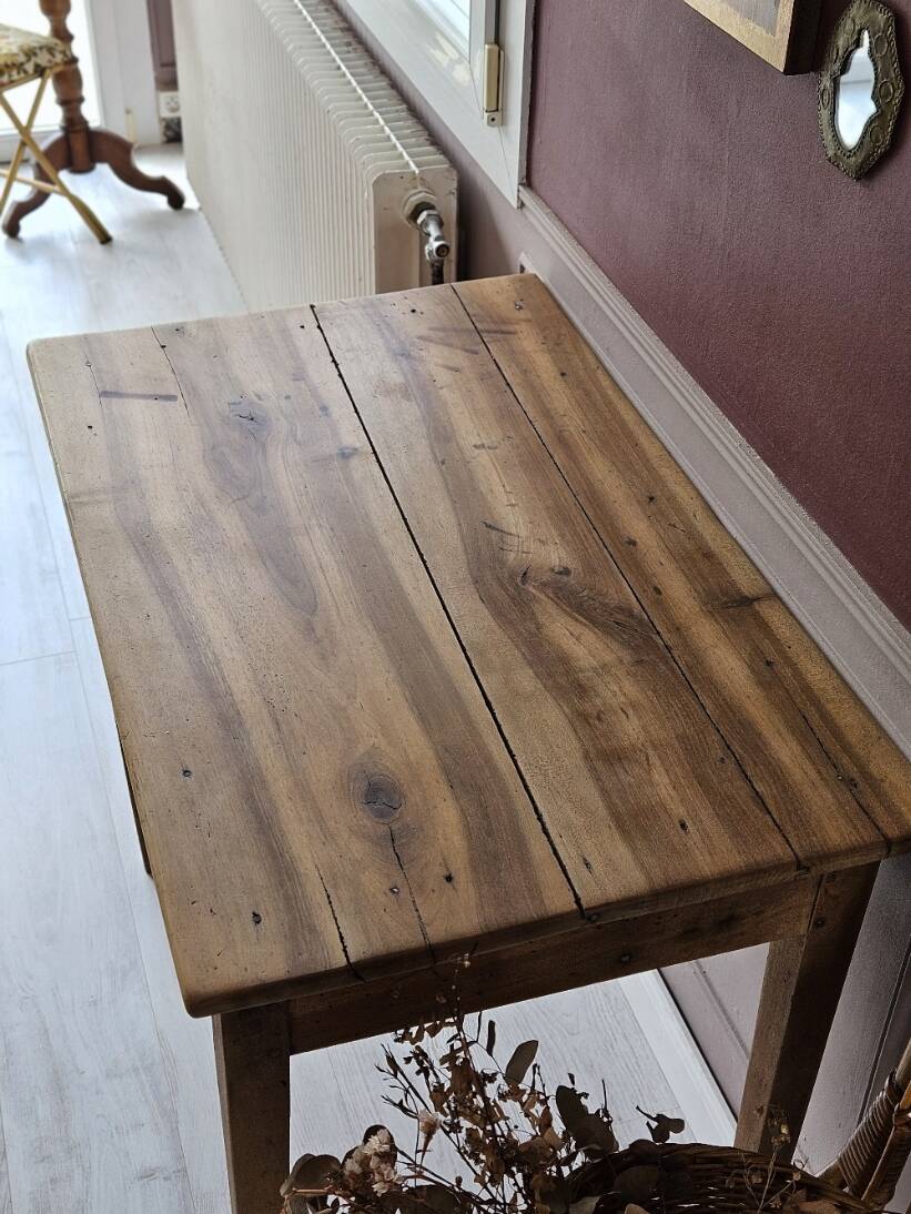 Antique walnut table/desk, renovated | Emile