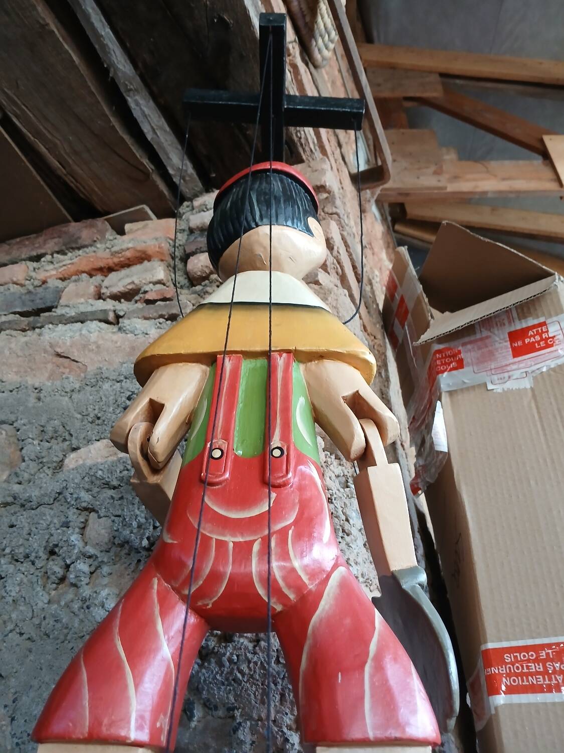 Pinocchio wooden puppet