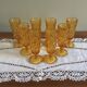 Old flutes in molded glass, pressed