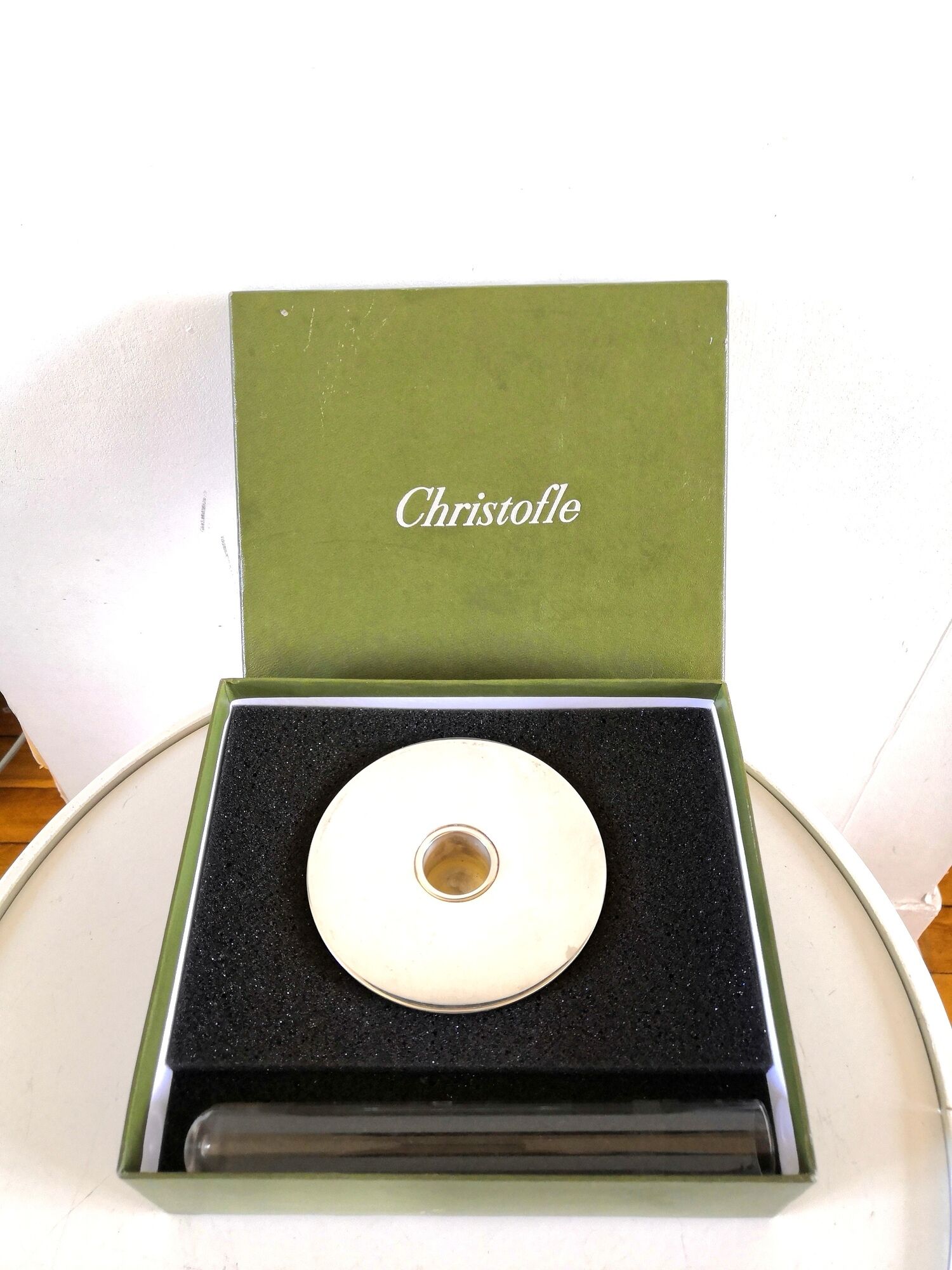Martin Szekely soliflore candle holder for Christofle in his original box