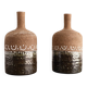 Scandinavian mid-century modern brutalist pottery vases by Hellström for Nittsjö, Sweden, set of 2