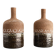 Scandinavian mid-century modern brutalist pottery vases by Hellström for Nittsjö, Sweden, set of 2