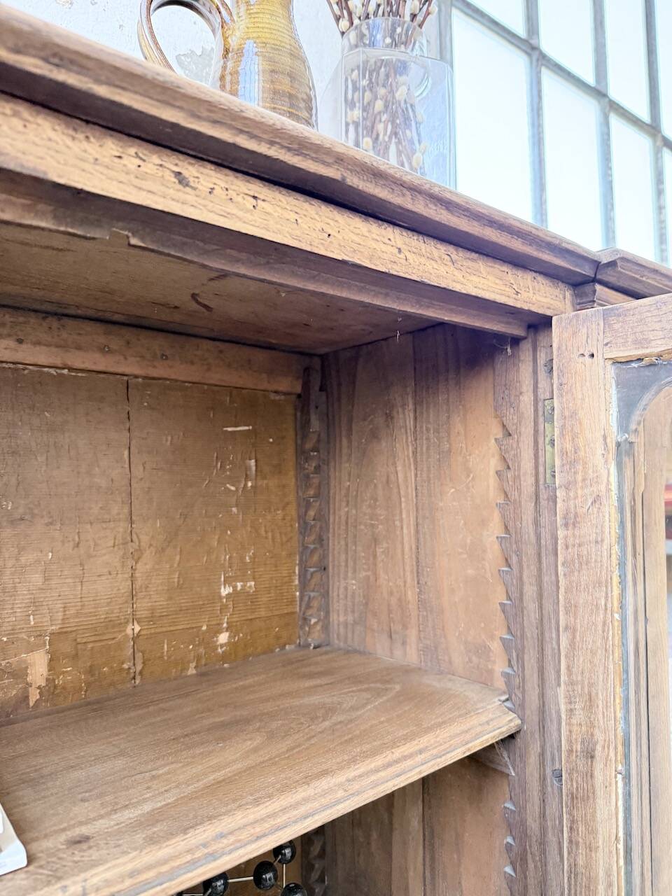 Enfilade display cabinet, solid oak, 1920.