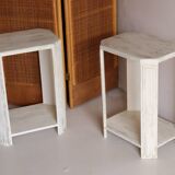 Pair of vintage art deco style bedside tables