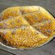 Aperitif dish / empty pocket 6 compartments in glazed ceramic yellow Emaux savoyard fat lava