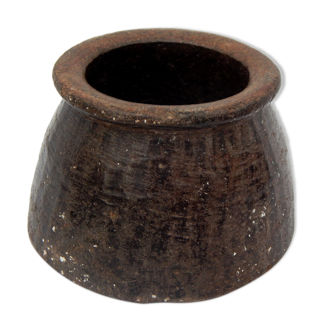 Pot en pierre ancien mortier vide poches stone pot inde