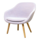 HAY AAL 82 armchair in mauve fabric with oak legs.