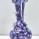 Blue murano glass vase ascribable to fratelli toso with murrines, italy
