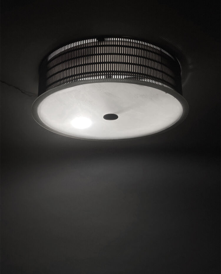 Modernist Art Deco Ceiling Light by Arlus 1950