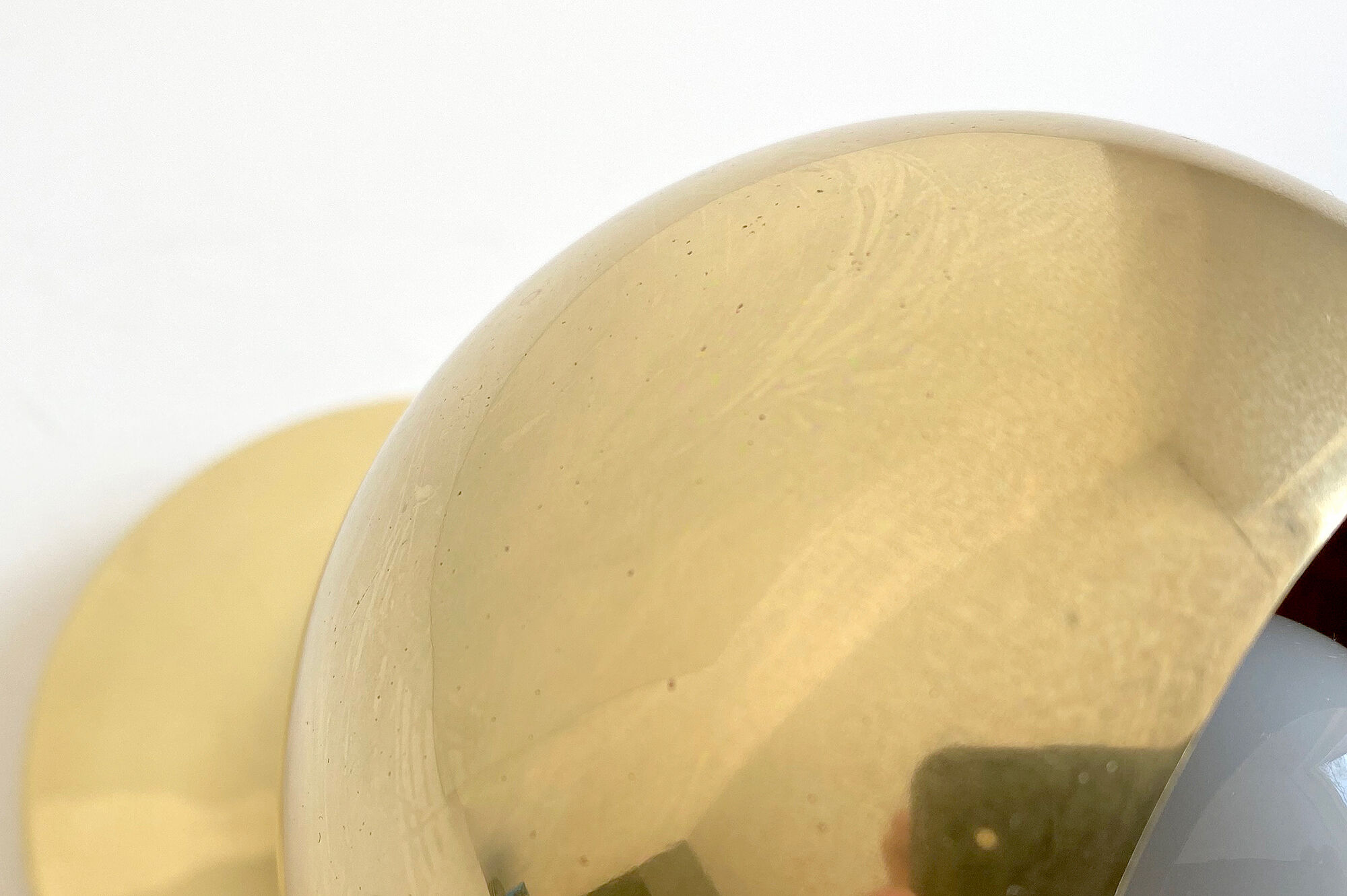 Pair Vintage Spot Wall Lamp, 60s. Brass Globe