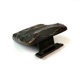 Mid Century Solid Abstract Brutalist Bronze front Door Handle 1960