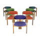 7 Chairs Pigreco by Tobia Scarpa, Gavina Edition, Italy, 50s
