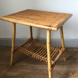 Small table, bedside table, end of sofa, rattan