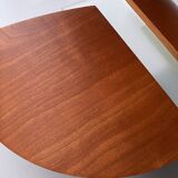 Wall light in thermoformed wood and cicada glass by Lucid design, 1980s