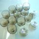 Series of 14 crystalline wine glasses