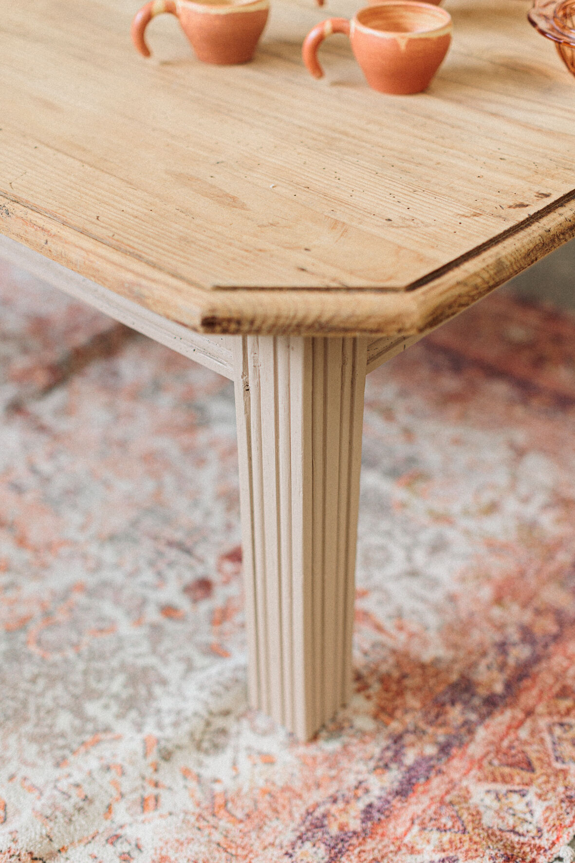 Coffee table square wood