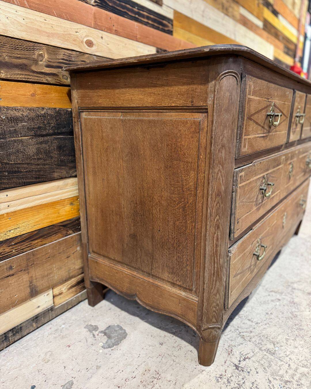 19th-century oak chest of drawers