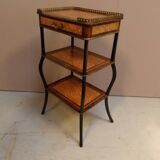 Table d'appoint antique Napoléon 3 avec marqueterie