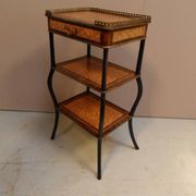 Table d'appoint antique Napoléon 3 avec marqueterie