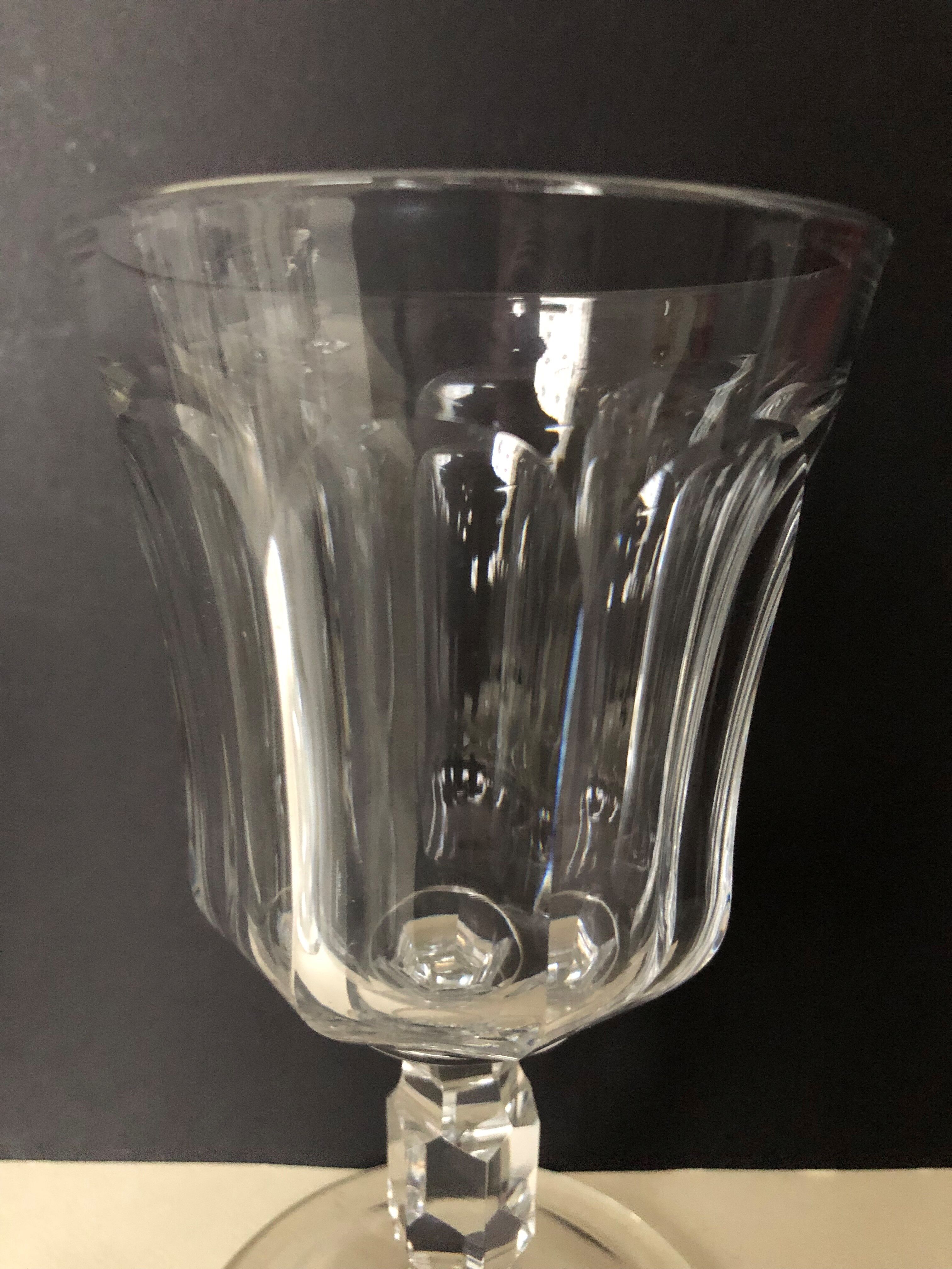 6 cut crystal water glasses