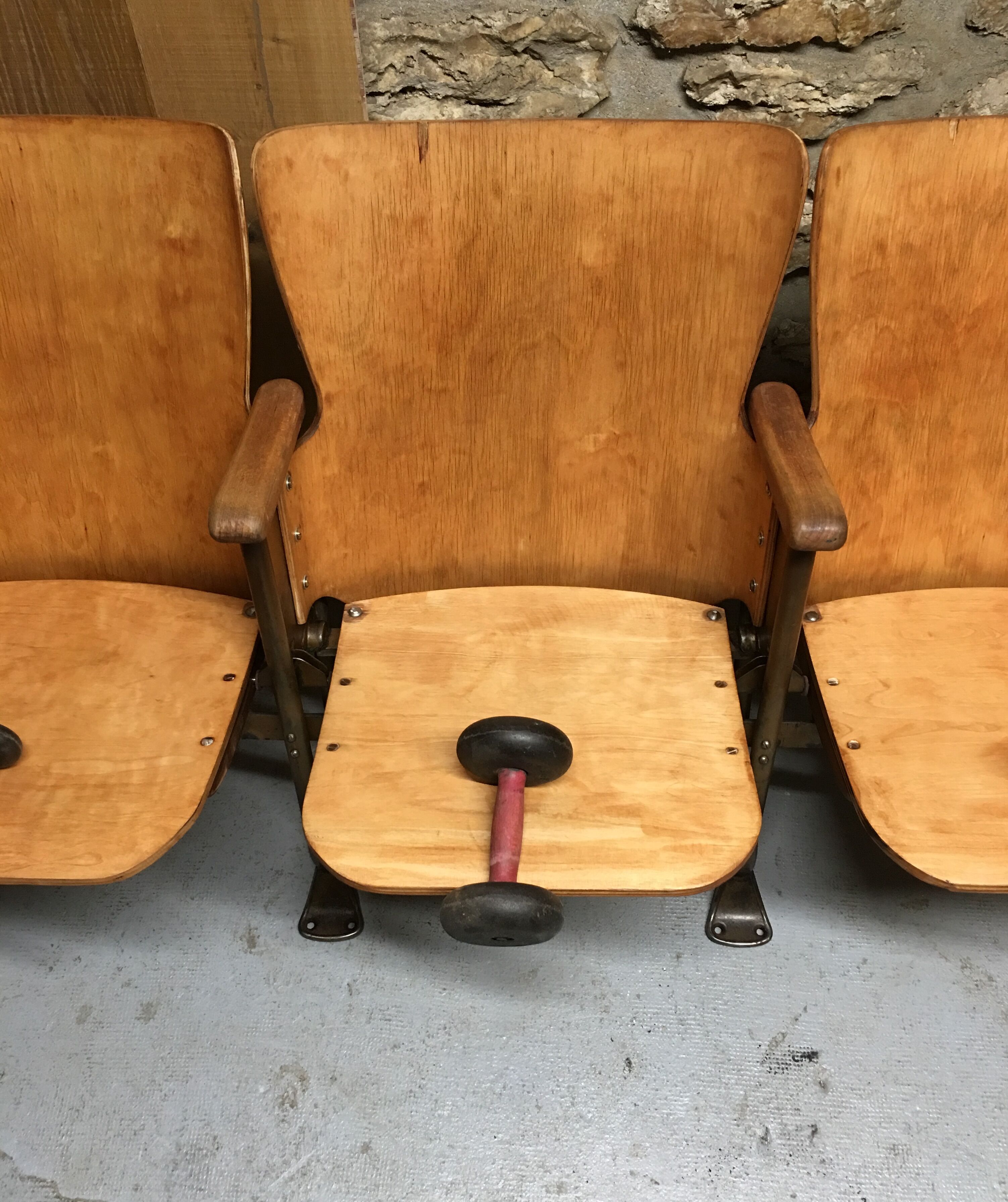 Former folding seats of theatre or cinema 1940