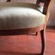 Fauteuil cabriolet velours vert amande