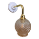 Vintage glass globe angled wall light