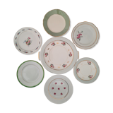 Cake service with mismatched plates