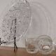 Presentation service 8 glasses and its Bohemian Cristal style dish