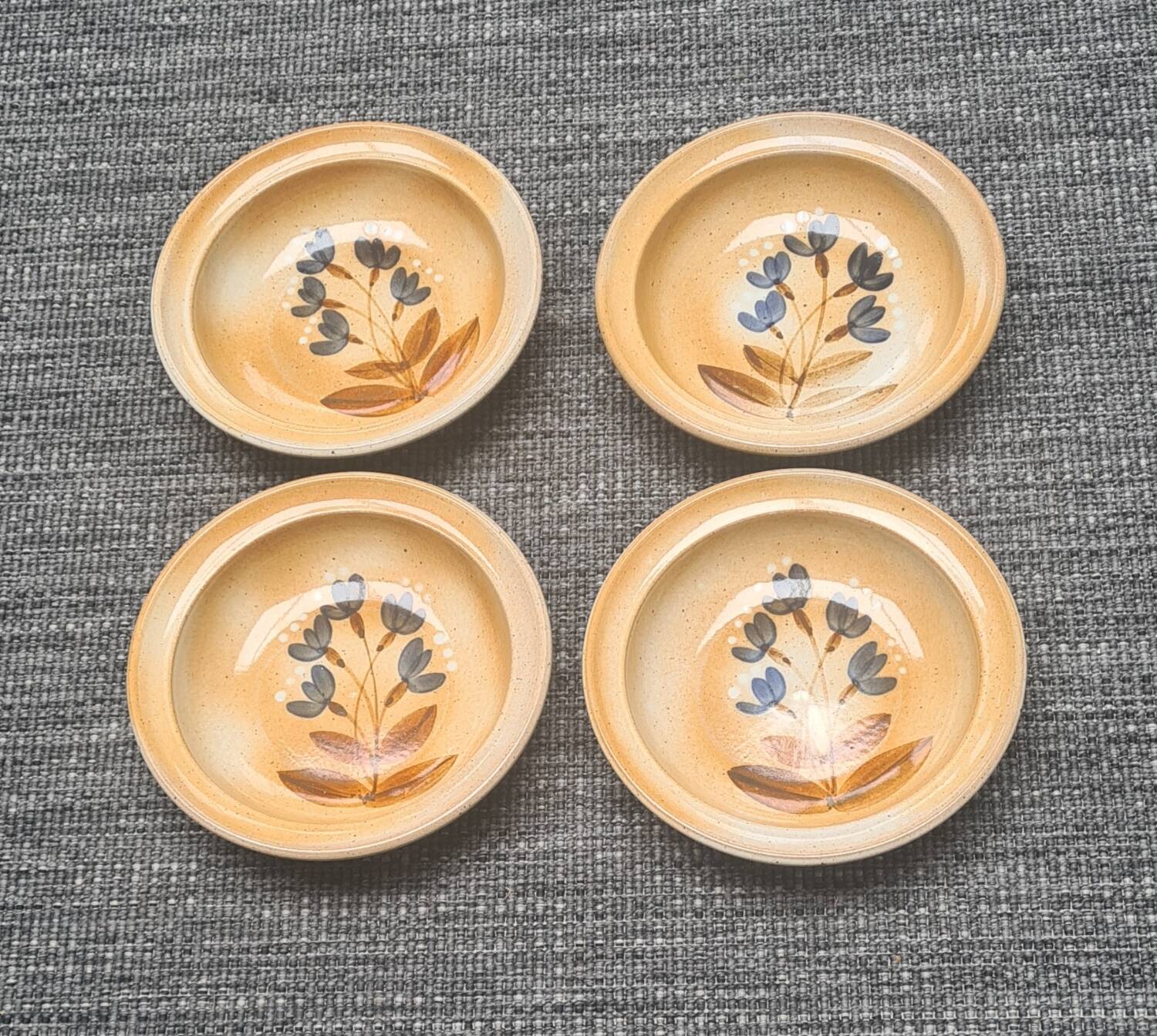 Lot de 4 assiettes creuses : Grès du Marais