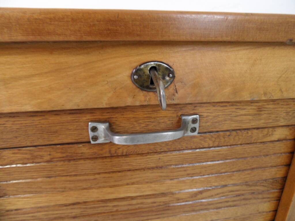 Vintage filing cabinet with roller shutter