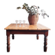 Wooden coffee table with turned legs