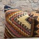 Housse de coussin vintage kilim berbère:Coussin en laine marocaine 60x40cm