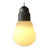 Opaline "Big Bulb" Suspension lamp, Italy 1950s