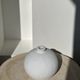 Handcrafted terracotta ball vase painted white H:24 D:26