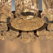 Vintage Ice Murano Chandelier by AV Mazzega, Italy, 1970s