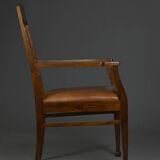 Art Deco Oak Armchair, 1920s–30s